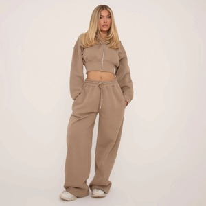 Vêtements de sport d'hiver pour femmes en gros, survêtement à capuche, broderie personnalisée, logo OEM personnalisé, vêtements athleisure en molleton de coton de qualité supérieure - Product Image 1