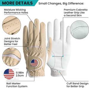 Article tendance : Gants de golf pour hommes en cuir de chèvre de haute qualité, durables, fabriqués selon les normes internationales, gants de sport - Product Image 2