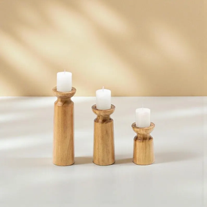 3 pcs Wooden <b>Candle</b> Holder Wooden <b>Candle</b> Stand Natural Home Decor Table Decor Romantic Decor - Product Image 2
