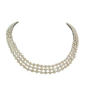Collar con Colgante de Moissanita Elegante, Fabricado en India por ZAWO, Joyería Fina de Lujo Unisex, Oro de 14K, Disponible para Fiestas, Directo de Fábrica - Product Image 1