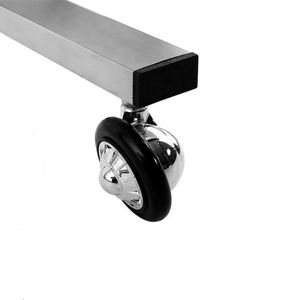 Carrello a 2 Ripiani in Acciaio Inossidabile per Salone di Bellezza e SPA, con Doppio Vassoio Portaoggetti e Costruzione Resistente - Product Image 3