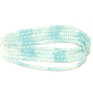 Perles Rondelles en Quartz Aqua : Artisanat de Pierres Précieuses (7-8mm) - Product Image 2