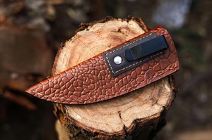 Handmade <b>Leather</b> Knife Sheath with Belt Clip Custom Fixed Blade Sheath for EDC & Hunting Knives Wholesale Outdoor Gear - Product Image 2