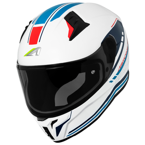 หมวกกันน็อค ASTONE HELMETS ABS แบบเต็มใบ รุ่น GTO7 Legend สีขาว/น้ำเงินเงา - Product Image 3