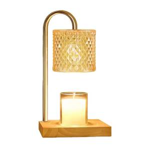 Lámpara Calentadora de Velas Eléctrica Premium con Pantalla de Vidrio y Base de Latón para Uso en Interiores, Aromaterapia, Decoración de Mesa - Product Image 2