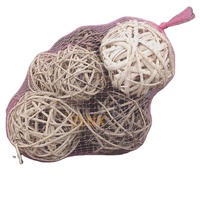 Boules de rotin décoratives tropicales écologiques et durables, fleurs séchées indiennes, décorations de Noël d'extérieur en sac filet – Direct Usine