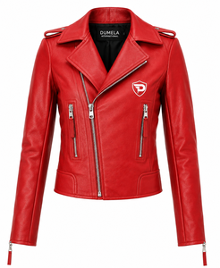 Top Selling Best <b>Winter</b> Woman Genuine <b>Leather</b> <b>Jacket</b> V-neck Customized Design Street Wear Quick Dry Front Zipper Waterproof - Product Image 1