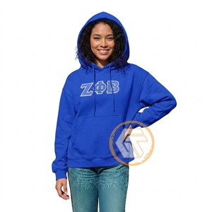 GREEK TREASURES Sudadera con Capucha Personalizable para Adultos, Invierno, Zeta Phi Beta, para Mujer, con Bordado a Máquina en la Parte Delantera, Transpirable, 500g, Algodón - Product Image 3