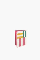 Sampul Paspor Kain Katun 100% Buatan Tangan Berhias Manik-Manik Garis-Garis Warna-Warni Aksesori Perjalanan Multifungsi Lipat Bergaya untuk Wanita