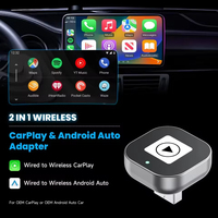 Adaptador Inalámbrico CarPlay y Android Auto, WiFi 5G, Bluetooth 5.0, Conexión Automática Plug & Play, Actualización OTA para el 98% de los Autos con CarPlay Inalámbrico