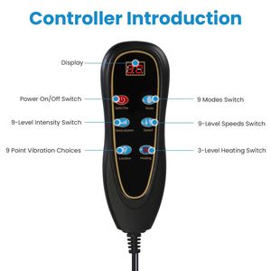 Tappetino Massaggiante Elettrico per Tutto il Corpo, Cuscino Riscaldante con Vibrazione per Schiena, Collo e Piedi - Product Image 6