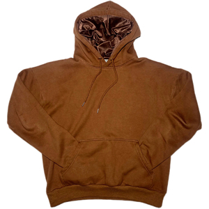 Sweat-shirt à capuche marron pour homme, coupe classique, en polaire, couleur unie, décontracté, pour l'automne - Product Image 1