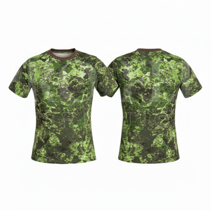 T-shirt d'entraînement à manches longues à motif camouflage intégral, léger et respirant, col rond, pour activités de plein air – Grande Vente - Product Image 4