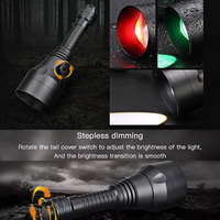 Lampe torche LED rechargeable 3-en-1 OCSHARK H28 RGB 10W, charge USB, lampe tactique, corps en aluminium, pour la chasse et les activités de plein air