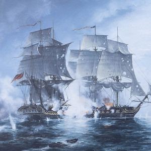 Impression sur toile de la bataille de Flamborough Head, peinture historique de bataille navale, art mural nautique, maritime, 89,15Lx3,3Wx59,7H cm - Product Image 3