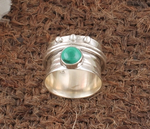 925 Sterling Silver Amethyst Classic Wedding <b>Spinner</b> <b>Ring</b> Anxiety Natural Fidget Band Meditation Boho Jewelry - Product Image 5