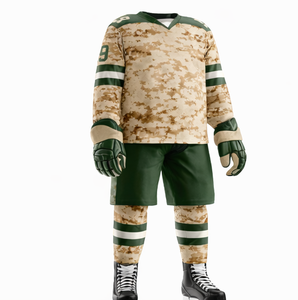 Uniforme de Hockey sobre Hielo Personalizado para Hombre, Jersey Sublimado con Camuflaje, Manga Larga, Absorbe la Humedad, para Todas las Temporadas, Talla Adulto - Product Image 1