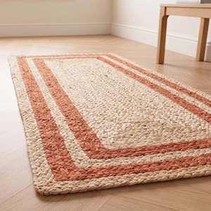Tapis d'escalier en terre cuite, ensemble de tapis modernes à double bordure pour escaliers intérieurs, couloirs, entrées, décorations de sol pour la maison - Product Image 4