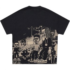T-shirt Homme Haut de Gamme Oversize à Épaules Tombantes en Coton Lourd avec Logo Personnalisé – Fournisseur Streetwear Tissu Uni Respirant Idéal pour l'Été - Product Image 2