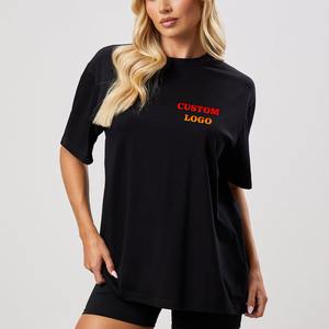 Camiseta de Poliéster y Spandex para Mujer, Estilo Urbano, 300 GSM, Manga Corta, Colores Personalizados, Diseño Simple - Product Image 1