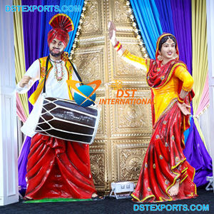 Punjabi Virsa Theme Fiber <b>Statues</b> for Restaurant USA Punjabi Cultural Theme Fiber <b>Statue</b> for Decor Punjabi Madhani lady <b>Statue</b> - Product Image 2