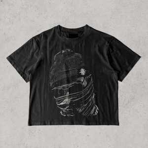 T-shirts pour hommes à col rond, coupe ample, en tissu épais, avec impression personnalisée du logo et des motifs, pour fabricants de vêtements - Product Image 2