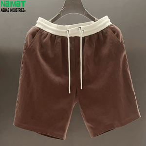 Conjunto de Camiseta y Pantalones Cortos para Hombre, Diseño Color Block, Transpirable, de Algodón Tejido, Ropa de Verano, NAIMAT ABBAS INDUSTRIES - Product Image 3