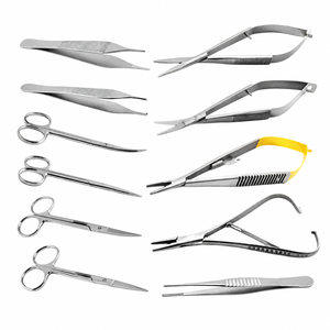 Ensemble d'instruments de microchirurgie dentaire de haute qualité, 11 pièces, en acier inoxydable, réutilisable, certifié CE, kit chirurgical - Product Image 1