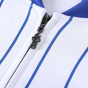 Zeta Phi Beta Pinstripe Track <b>Jacket</b> Women Blue Tech <b>Zip</b> <b>Up</b> <b>Jacket</b> Greek Sorority Streetwear Stylish Trendy Casual Outfit - Product Image 3
