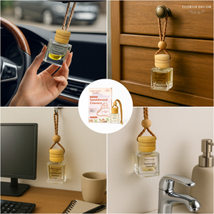 Floryn - Perfume para Auto en Frasco de Vidrio Cuadrado de 10 ml, Libre de BPA y Alcohol, Hecho a Mano, Aroma a Sándalo, Recargable, Duración de 6 Meses |   Aire suspendido - Product Image 5