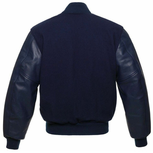 Veste de baseball universitaire personnalisée de qualité supérieure avec manches en cuir, grande taille, séchage rapide, respirante, style bomber - Product Image 4