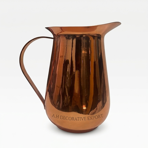 Traditional Pure Copper Water Jug with 2 <b>Glasses</b> Set Handcrafted Hammered Copper Pitcher for Decorative Copper Drinkware - Product Image 6