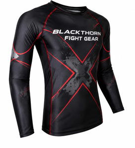 Camiseta de Manga Larga para Hombre, Diseño Personalizado OEM, Sublimación, Secado Rápido, Poliéster, para MMA y BJJ - Product Image 3