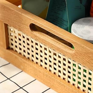 Cesta Moderna de Bambú Tejida Ecológica con Asas Integradas para Almacenamiento Decorativo en Cocina, Despensa, Oficina, Caja de Herramientas - Product Image 5