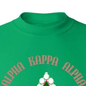 Sudadera Verde AKA con Gráficos, Cuello Redondo, Manga Larga, Puños Acanalados, Informal, para Mujer, Top de Felpa, Moda Urbana, para Uso Diario - Product Image 2