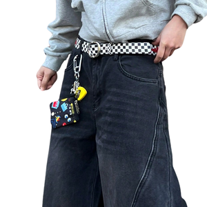 Jeans de Mezclilla Anchos Negros para Hombre, 100% Algodón, Estilo Vintage Lavado, Corte Holgado, Casual, Streetwear, Pantalones Baggy, Moda Hip Hop Relajada - Product Image 3