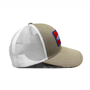Gorra trucker vintage con parche bordado y logo, visera curva, parte trasera de malla, para pesca al aire libre - Product Image 4