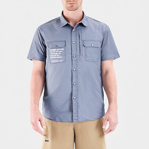 เสื้อเชิ้ตตกปลาแขนสั้นผู้ชาย UPF 50+ ผ้าไนลอน 93% สแปนเด็กซ์ 7% เนื้อนุ่ม น้ำหนักเบา ระบายอากาศได้ดี แห้งเร็ว มีกระดุมซ่อน - Product Image 3