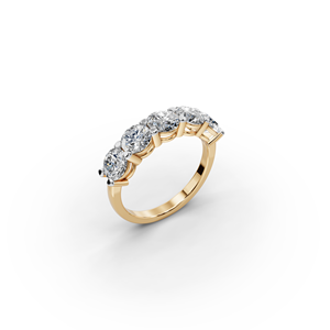Bague moderne en diamant de laboratoire à cinq pierres de 2,50 carats - Product Image 1