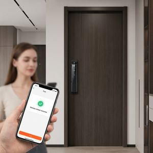Serrure intelligente à reconnaissance faciale 7-en-1, en aluminium, avec déverrouillage à distance WiFi <span class=keywords><strong>Cloud</strong></span>, interphone visuel, sécurité pour la maison et le bureau, Tuya - Product Image 3