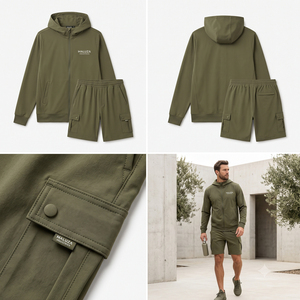 Wholesale Custom Logo Men Summer Tracksuit Eco-Friendly Plus Size Breathable Active Wear 2 Piece Set Casual Streetwear Sweat - Product Image 4