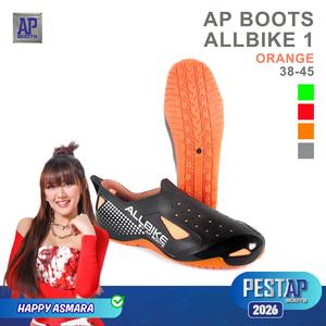 รองเท้าบูทมอเตอร์ไซค์ AP Boots ALLBIKE สีส้ม กันน้ำ ระบายอากาศได้ดี ผลิตจาก PVC รองเท้าลำลองเพื่อความปลอดภัย - Product Image 1