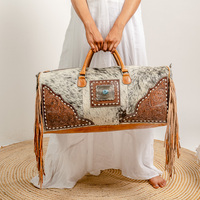 Sac de voyage de luxe en cuir Walla Fashion, 100% cuir véritable, résistant à l'eau, avec franges, style western bohème, cadeau pour fille