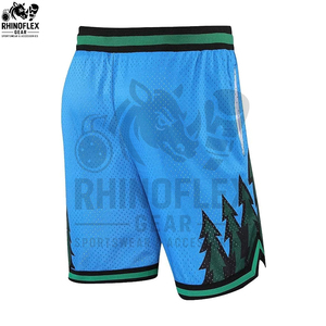 New Trendy Custom Logo Eco-Friendly Breathable Quick Dry Mesh Shorts Sublimation-Printed Polyester for Casual Style <b>Elastic</b> - Product Image 4