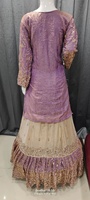 Ensemble Salwar Kameez QUNOOT CLOSET violet perlé avec dupatta brodé, tenue de mariage indienne et pakistanaise pour femme, longueur standard, séchage rapide