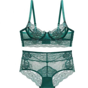 Conjunto de sujetador y bragas inalámbricos para mujer, lencería de tela suave y transpirable para comodidad diaria y soporte flexible, conjunto de bragas y sujetador - Product Image 3