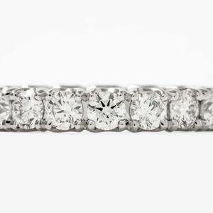 Anillo de Eternidad Completo de Diamantes en Oro Blanco de 14K de Diseño, Adornado con Diamantes Redondos Cultivados en Laboratorio de 1.60ct, Joyería Nupcial - Product Image 3