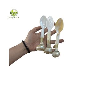 Ensemble de cuillères et fourchettes en nacre faites à la main, durables et écologiques, fournisseur d'ustensiles de cuisine en coquillage - Product Image 4
