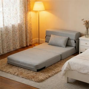 Sillón Plegable Gris Claro, Sofá Cama, Silla de Descanso, Comodidad Premium con Diseño Elegante - Product Image 1