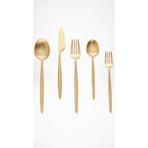Ensemble de couverts minimalistes en acier inoxydable, finition miroir, passe au lave-vaisselle, idéal pour les mariages, ensembles de couverts en promotion - Product Image 2